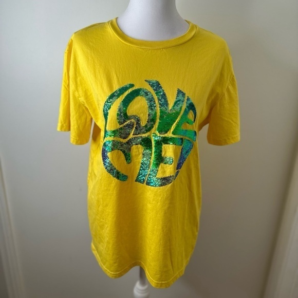 ALBERTA FERRETTI LOVE ME CREW NECK COTTON T-SHIRT Style ID 07031672_1027 - Picture 3 of 11